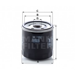 Alyvos | Tepalo filtras MANN-FILTER W 7032