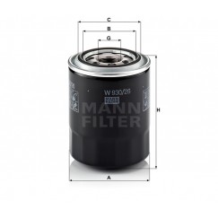 Alyvos | Tepalo filtras MANN-FILTER W 930/26