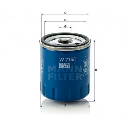 Alyvos | Tepalo filtras MANN-FILTER W 716/1